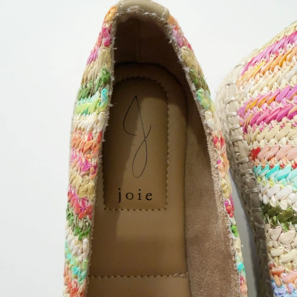 Joie Espadrilles Size 7.5 Multi Color Boho $148 Retail Beachy Resort Tropical